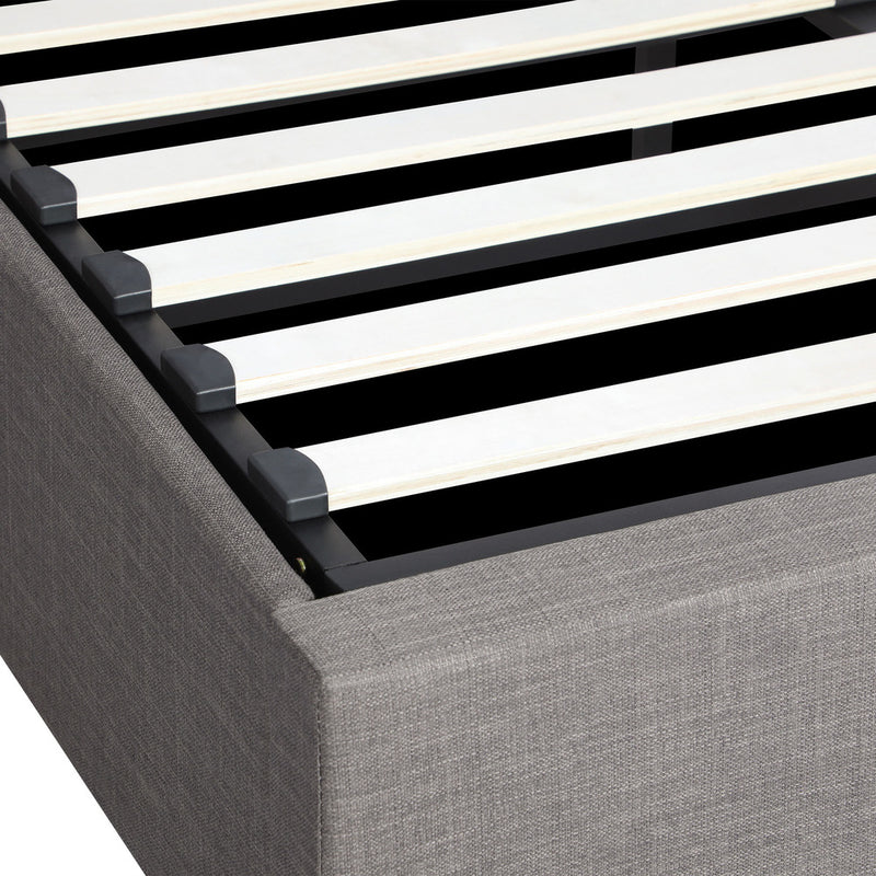 Oikiture Bed Frame Double Size Gas Lift Base With Storage