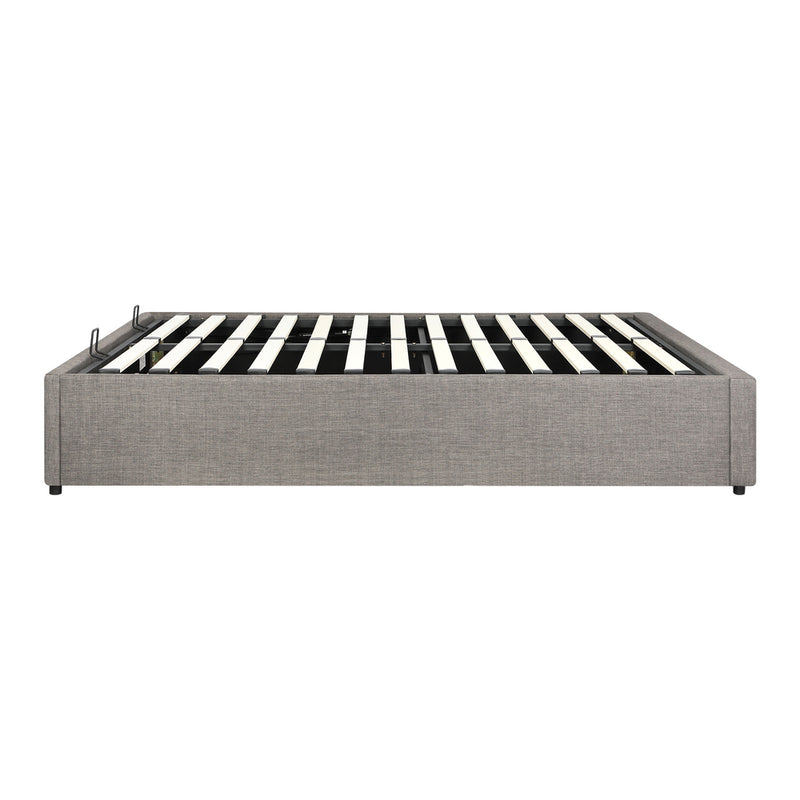 Oikiture Bed Frame Double Size Gas Lift Base With Storage