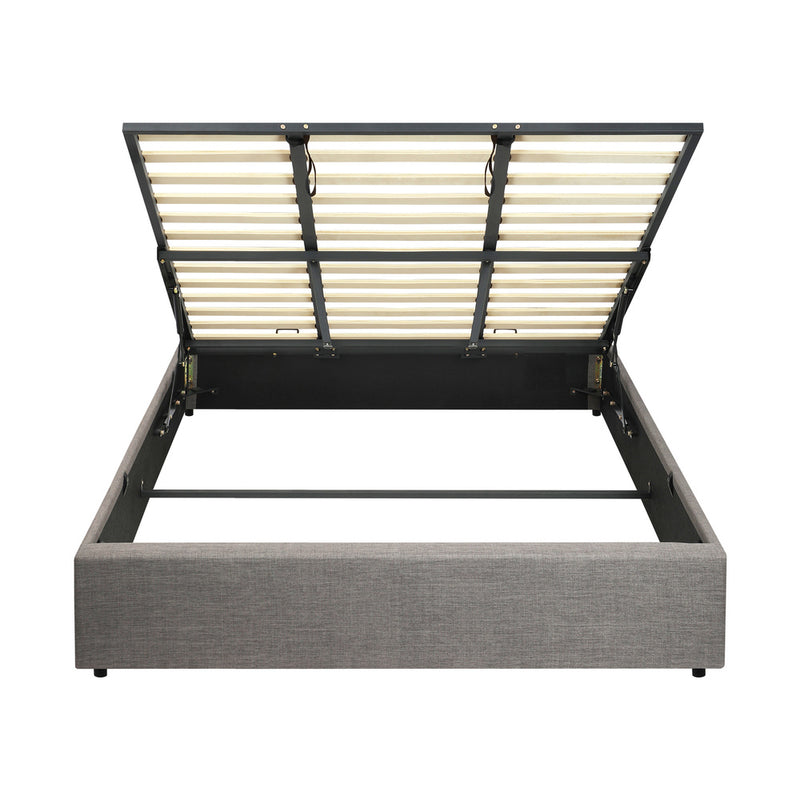 Oikiture Bed Frame King Size Gas Lift Base With Storage