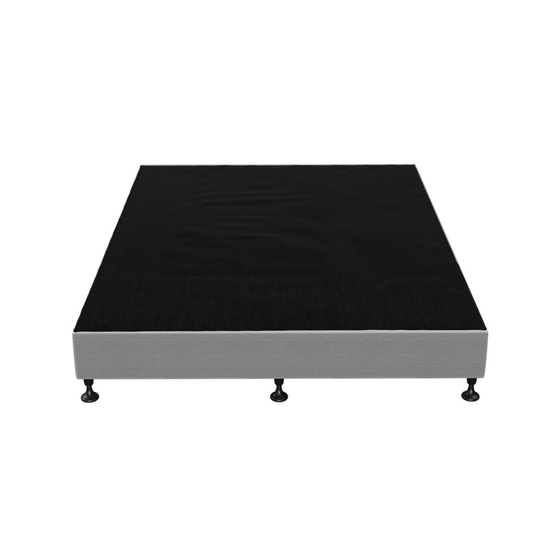 Oikiture Bed Frame Double Size Fabric Grey