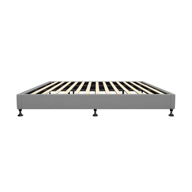 Oikiture Bed Frame King Size Fabric Grey