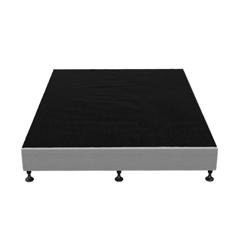 Oikiture Bed Frame Queen Size Fabric Grey