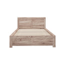 Oikiture Wooden Bed Frame Double Size Contemporary Light Oak