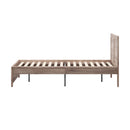 Oikiture Wooden Bed Frame Double Size Contemporary Light Oak
