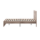 Oikiture Wooden Bed Frame King Size Contemporary Light Oak