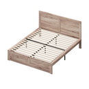 Oikiture Wooden Bed Frame King Size Contemporary Light Oak