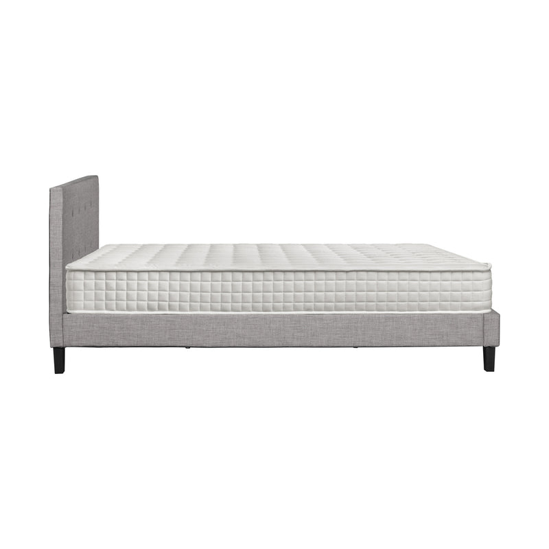 Oikiture Bed Frame King Single Size Wooden Beds with Mattress Grey