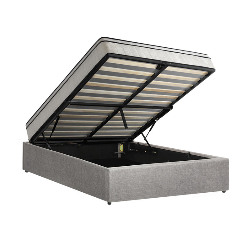 Oikiture Bed Frame Double Size Storage Platform with Mattress