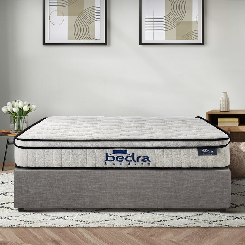 Oikiture Bed Frame Double Size Storage Platform with Mattress
