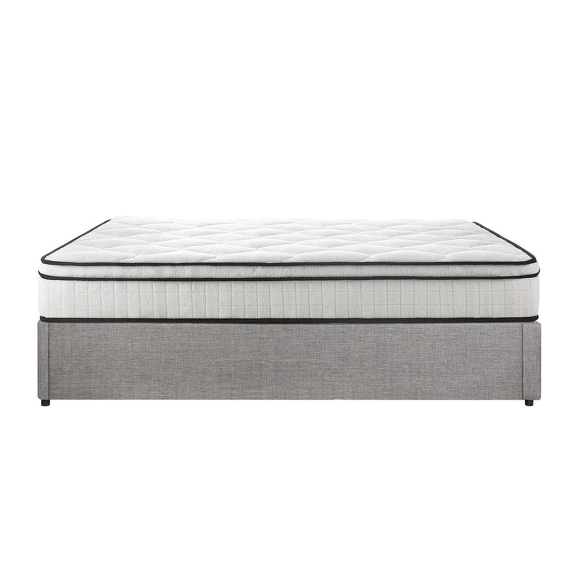 Oikiture Bed Frame Queen Size Storage Platform with Mattress