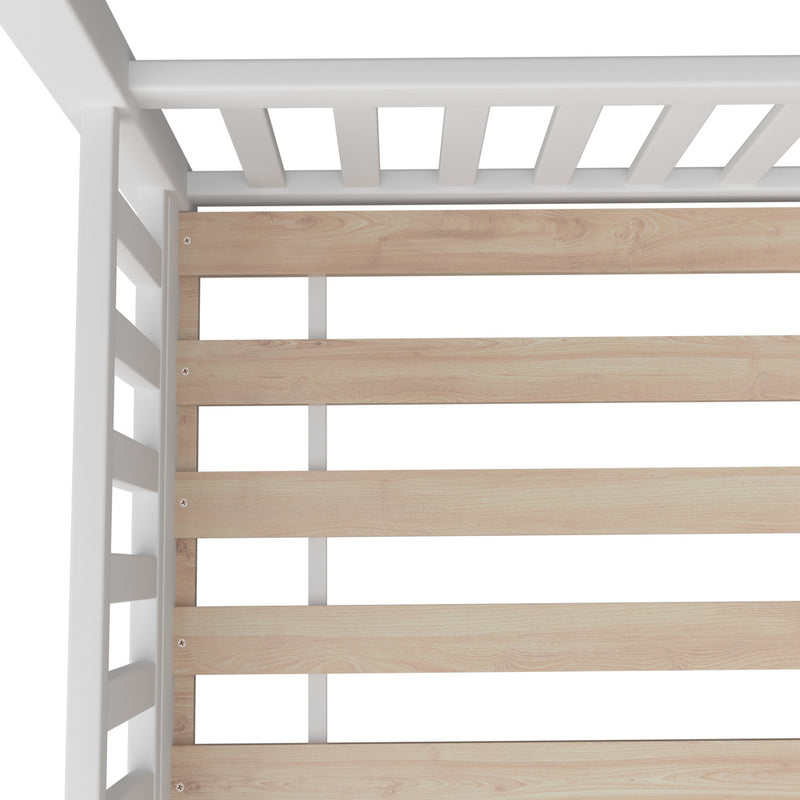 Oikiture Bed Frame Kids Wooden Single House Style