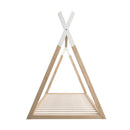 Oikiture Wooden Bed Frame Single Teepee House Style