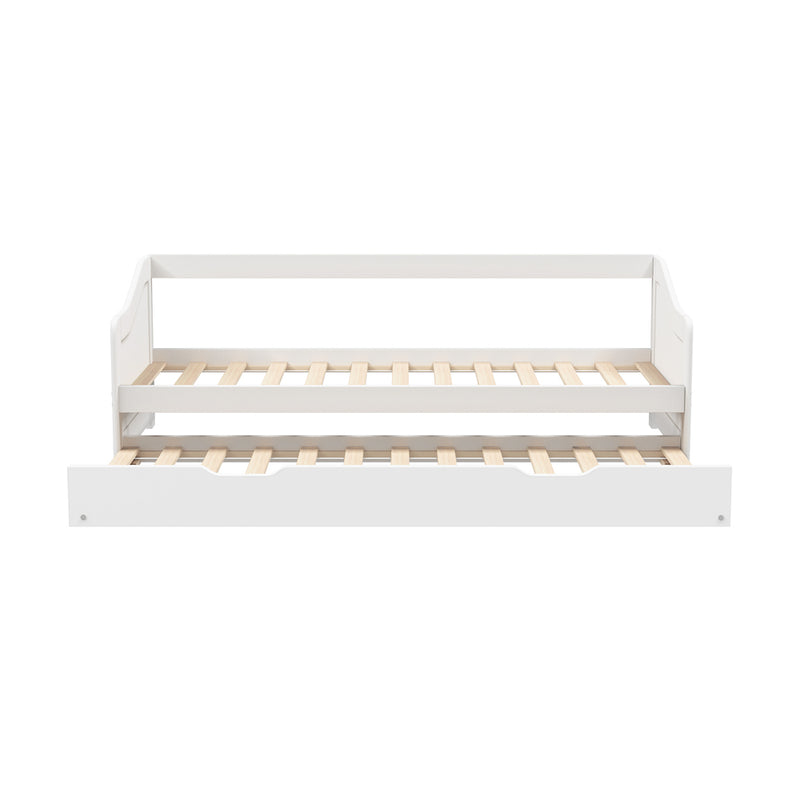 Oikiture Trundle Bed Frame Daybed Single Size Wooden