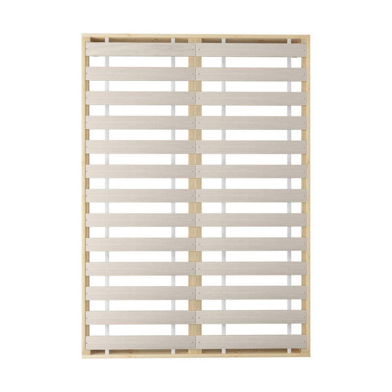 Oikiture Bed Frame Double Size Pine Wood Bed Base