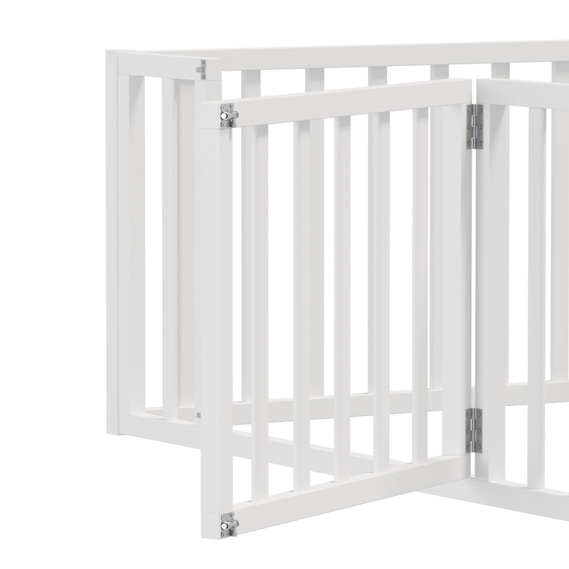 Oikiture 2-in-1 Kids Bed Frame Toddler Play Centre Guard Fence White