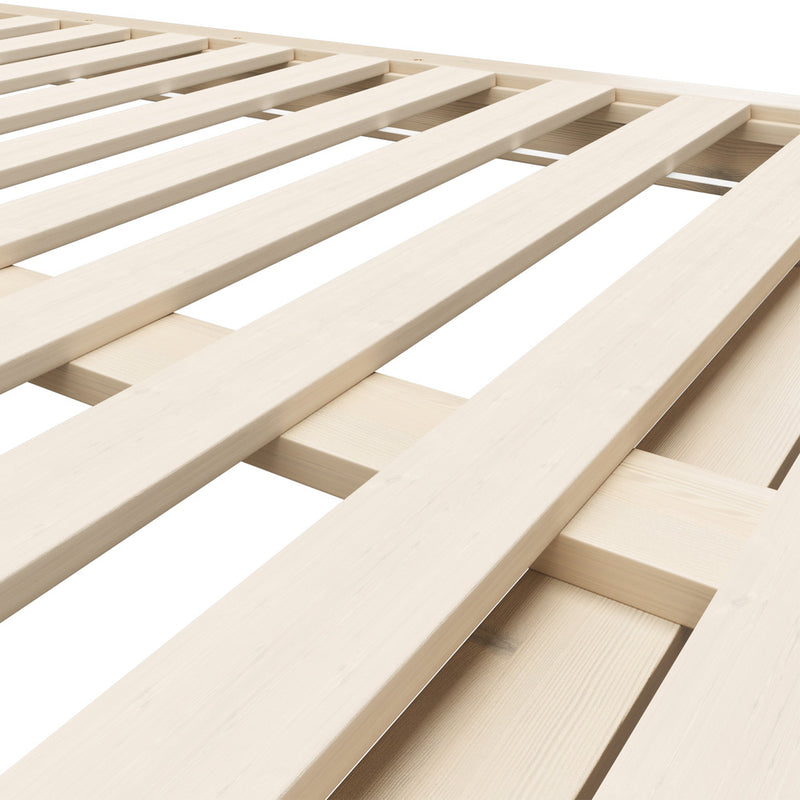 Oikiture Bed Frame Double Size Wooden Bed Base Timber Platform