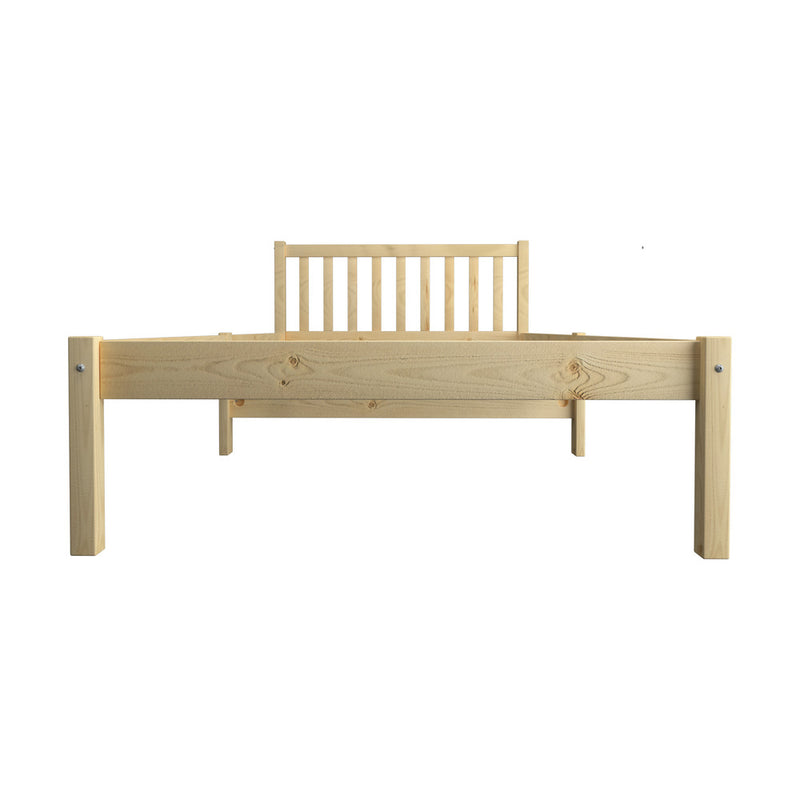 Oikiture Wooden Bed Frame King Single with Headboard