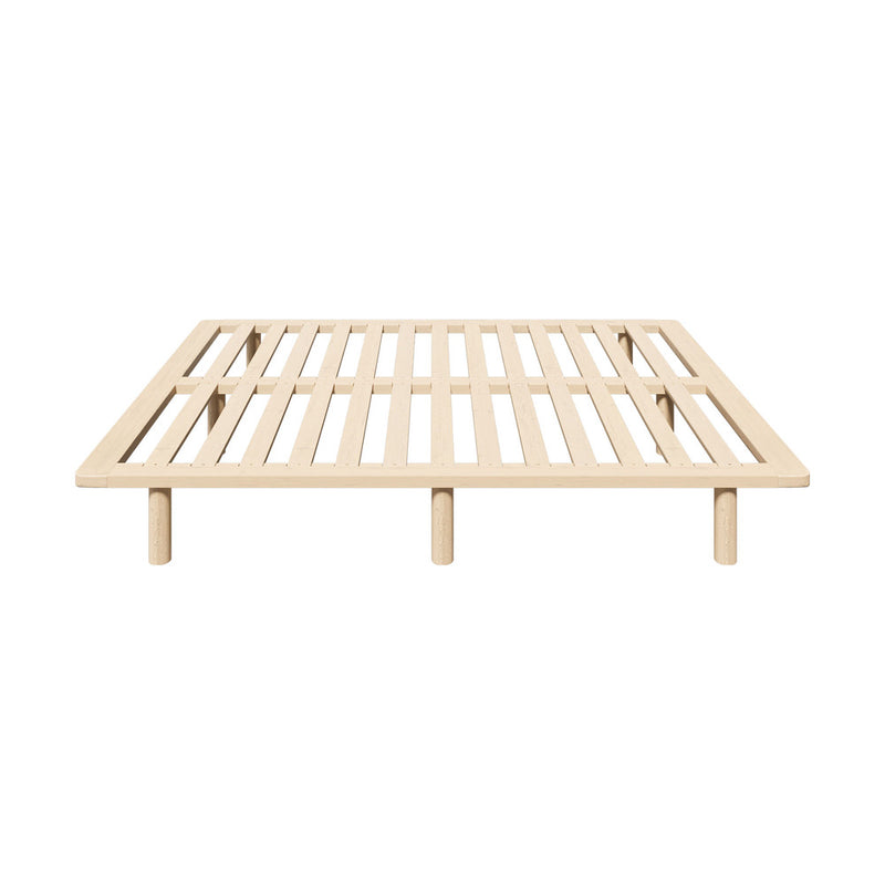 Oikiture Bed Frame King Size Wooden Bed Base