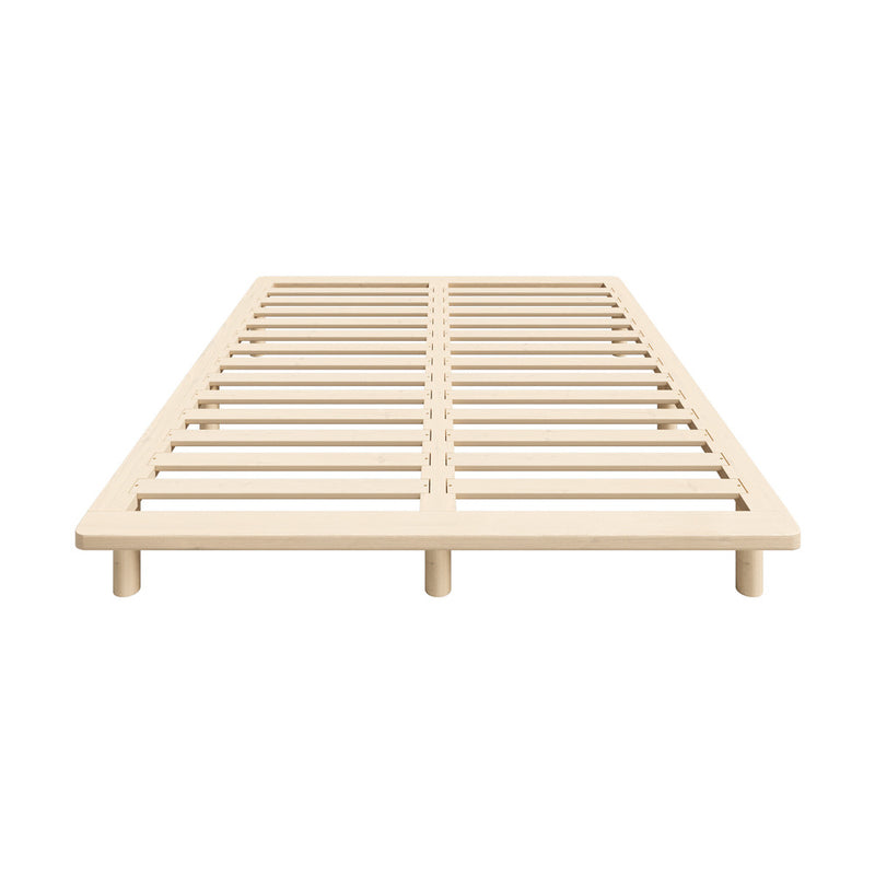 Oikiture Bed Frame Queen Size Wooden Bed Base