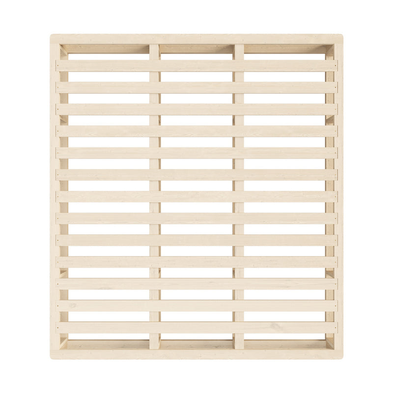 Oikiture Wooden Bed Frame King Size Cage-like Base