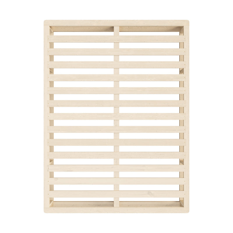 Oikiture Wooden Bed Frame Queen Size Cage-like Base