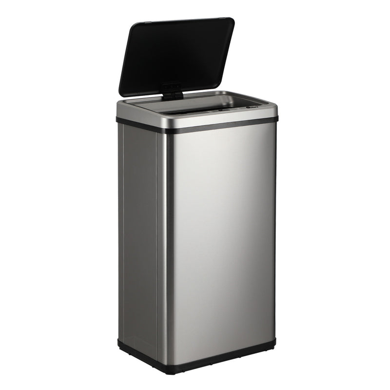 Oikiture 40L Motion Sensor Bin Automatic Rubbish Can Silver