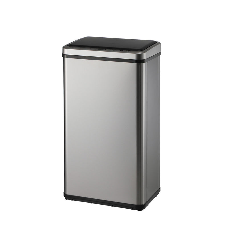 Oikiture 40L Motion Sensor Bin Automatic Rubbish Can Silver