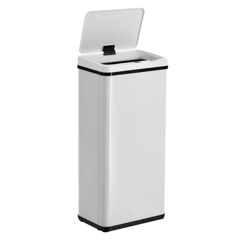 Oikiture 60L Motion Sensor Bin Automatic Rubbish Bin Kitchen White
