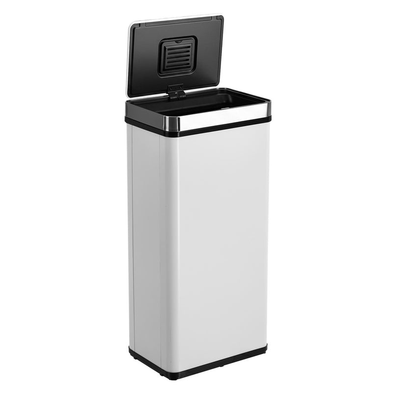 Oikiture 75L Motion Sensor Bin Automatic Rubbish Bin Kitchen White