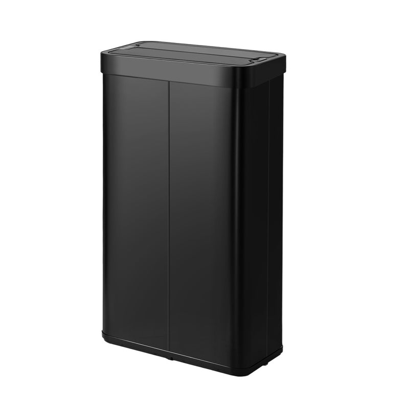 Oikiture 75L Motion Sensor Bin Stainless Steel Automatic Black