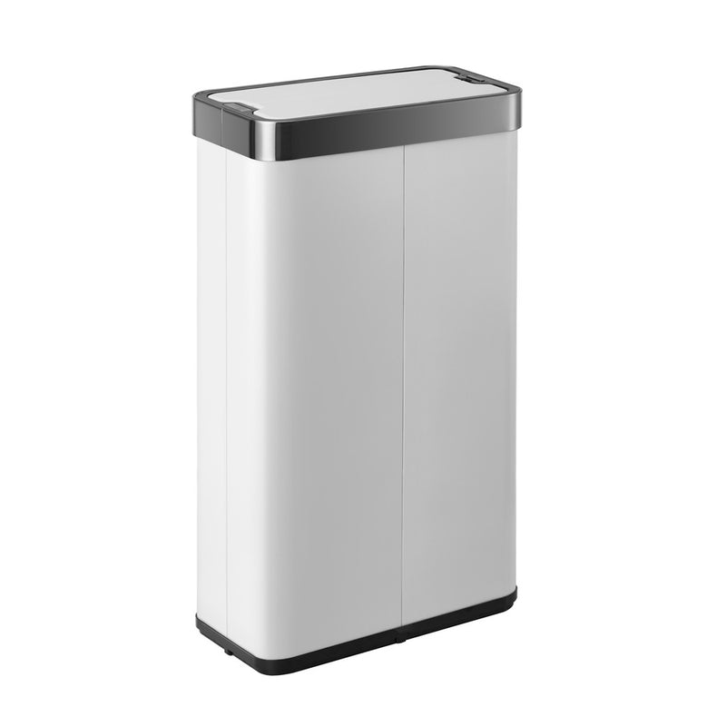 Oikiture 75L Motion Sensor Bin Stainless Steel Automatic White