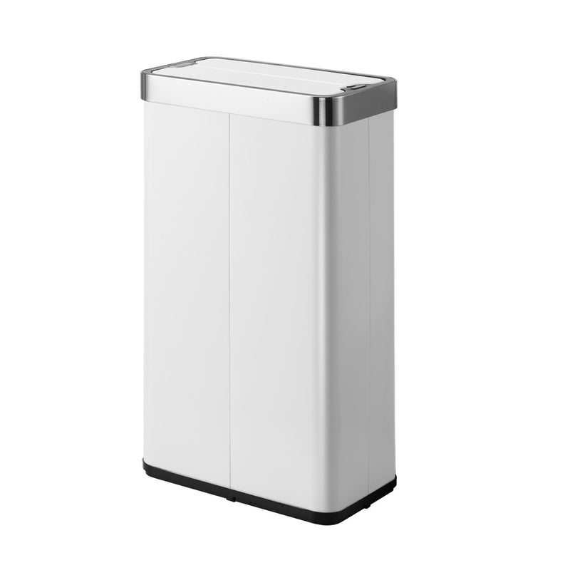 Oikiture 75L Motion Sensor Bin Stainless Steel Automatic White