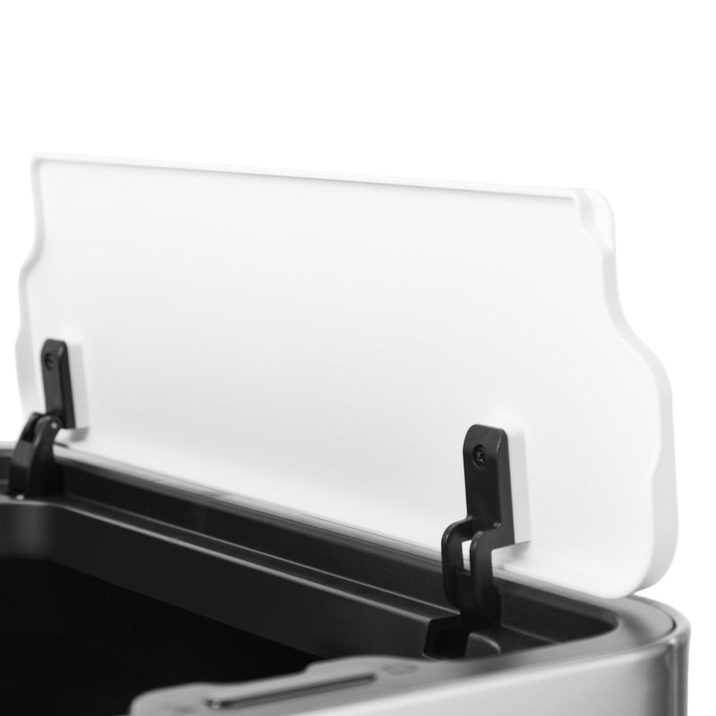 Oikiture 75L Motion Sensor Bin Stainless Steel Automatic White