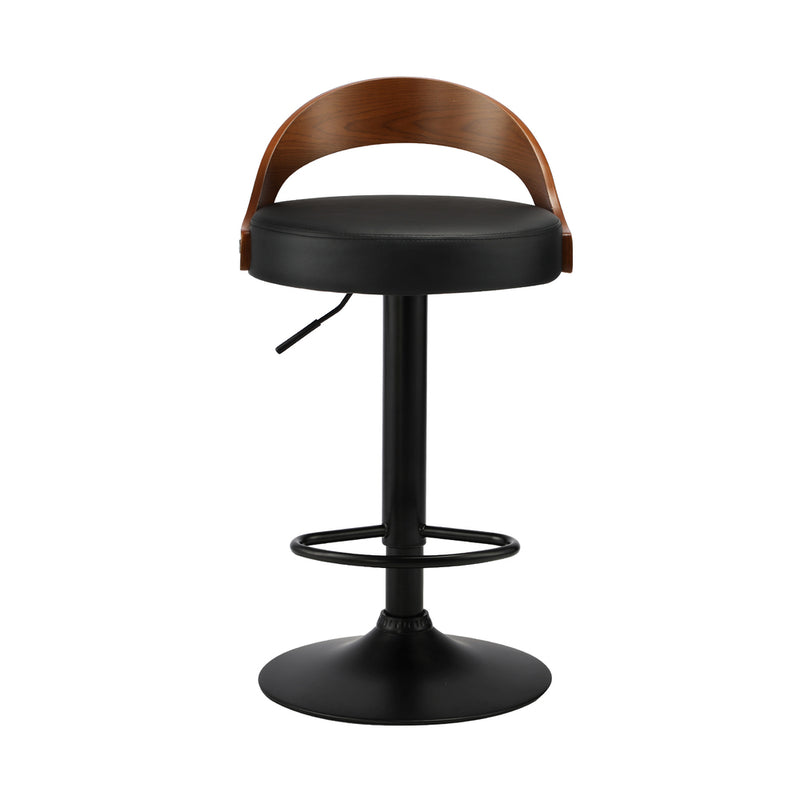 Oikiture Bar Stools Gas Lift Swivel Padded Seat x2