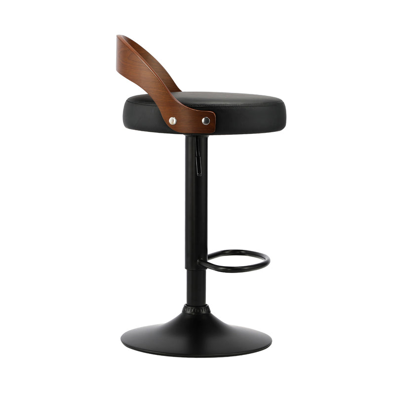 Oikiture Bar Stools Gas Lift Swivel Padded Seat x2