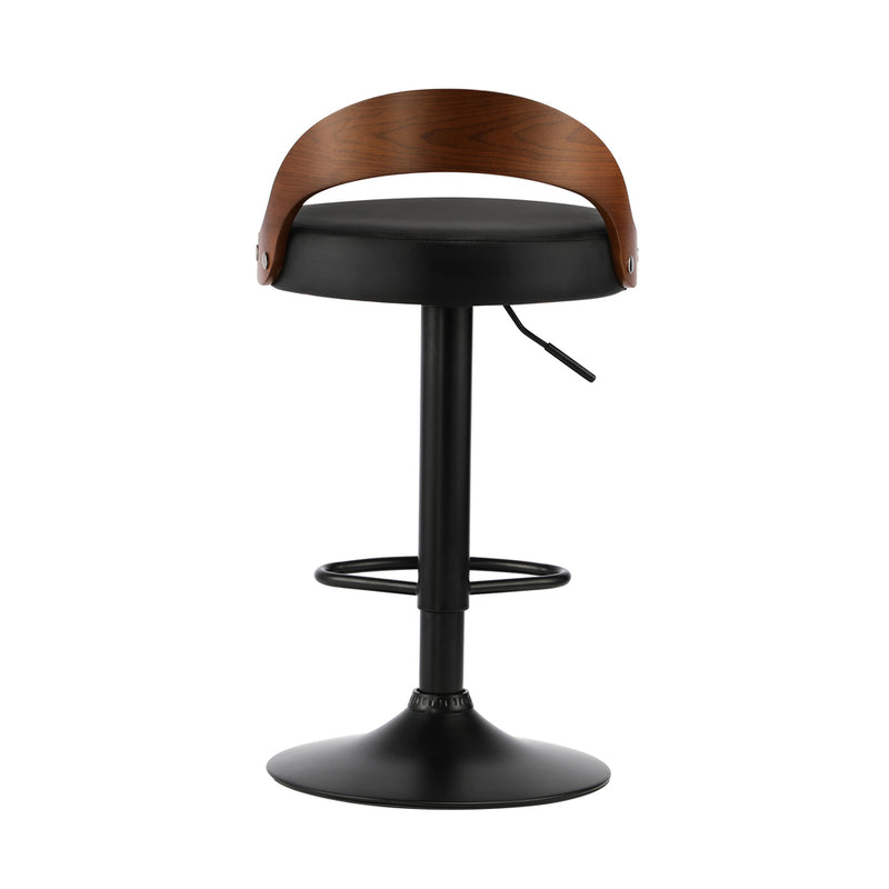 Oikiture Bar Stools Gas Lift Swivel Padded Seat x2