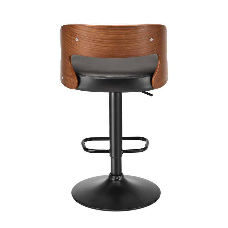 Oikiture 2X Bar Stool Gas Lift Kitchen Swivel Chair Leather LUKA