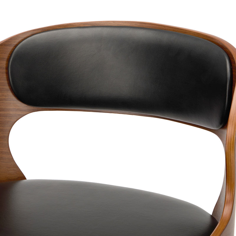 Oikiture 2X Bar Stool Gas Lift Kitchen Swivel Chair Leather LUKA