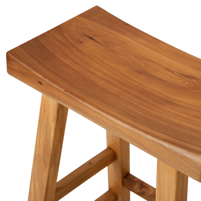 Oikiture Bar Stool Wooden Counter Chairs Natural