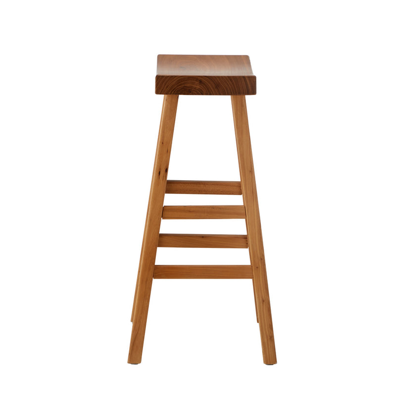 Oikiture 2X Bar Stool Wooden Counter Chairs Natural