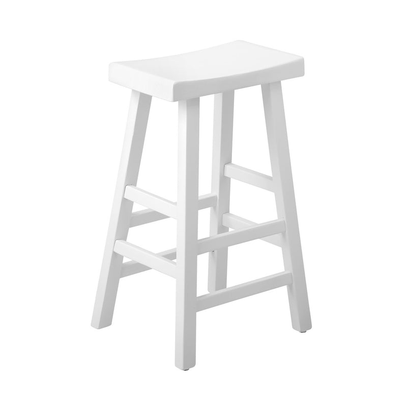 Oikiture Bar Stools Kitchen Stool Wooden Counter Chairs White