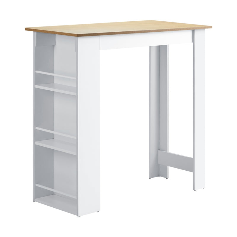Oikiture Bar Table Dining Storage Shelf Wine Rack