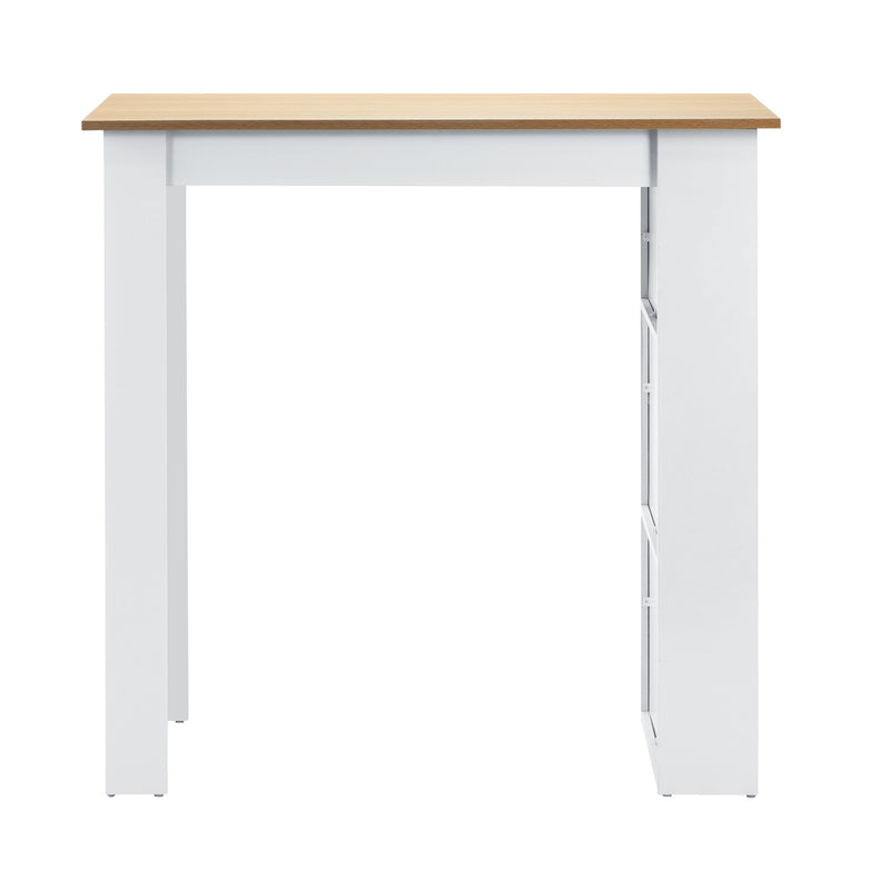 Oikiture Bar Table Dining Storage Shelf Wine Rack