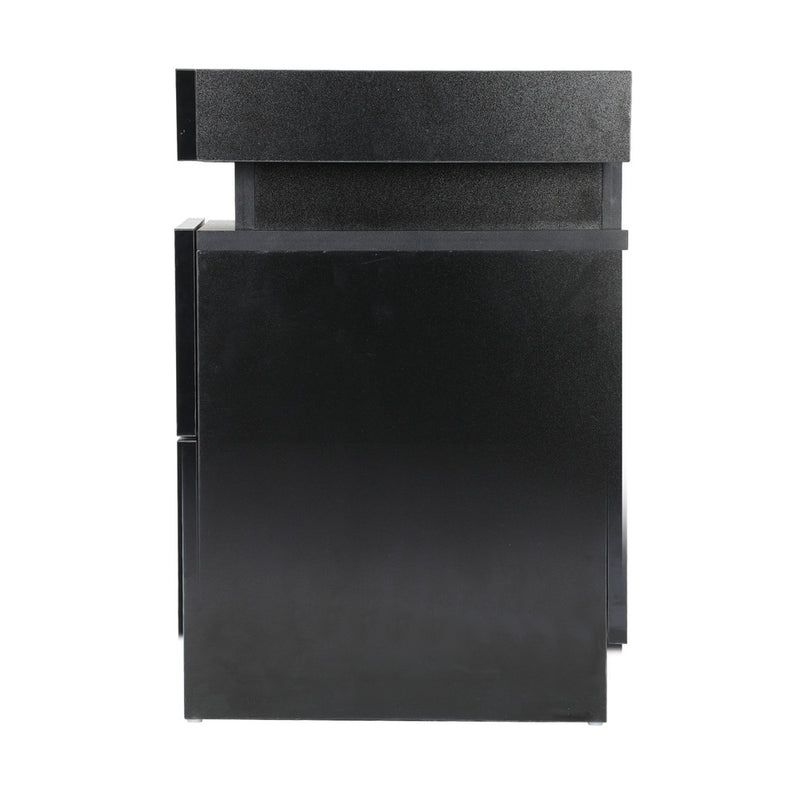 Oikiture Bedside Tables Set of 2 LED Nightstand Side Table