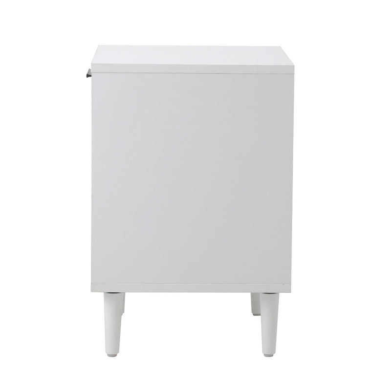 Oikiture Bedside Tables Set of 2 Nightstand White