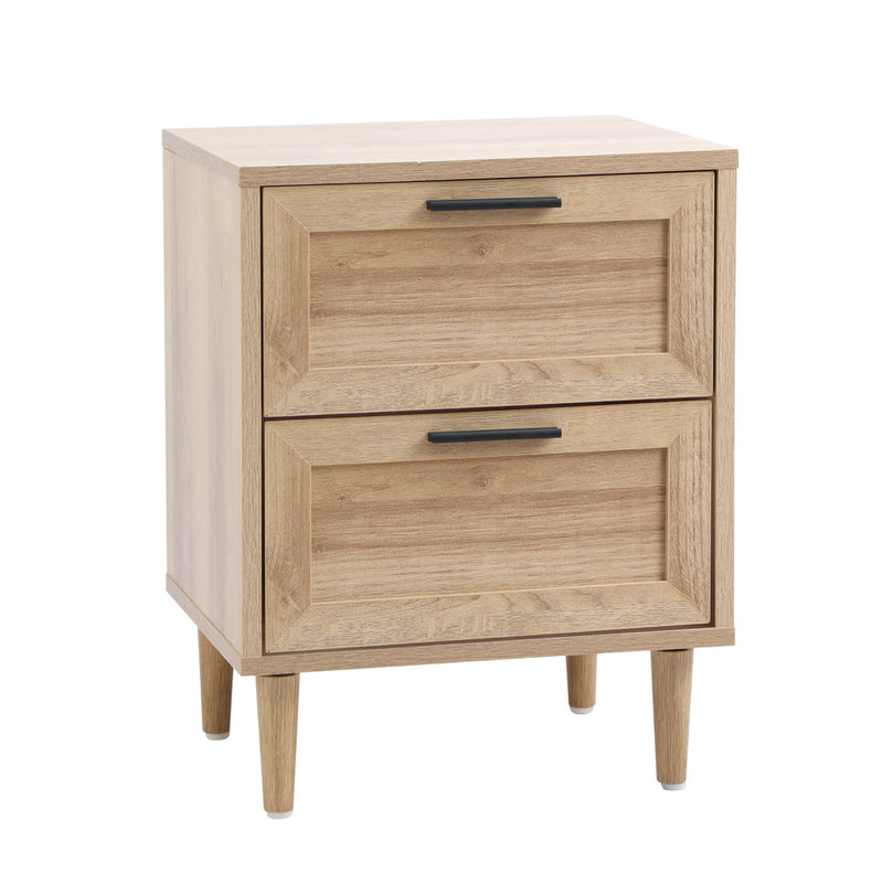 Oikiture Bedside Tables Set of 2 Nightstand Wood