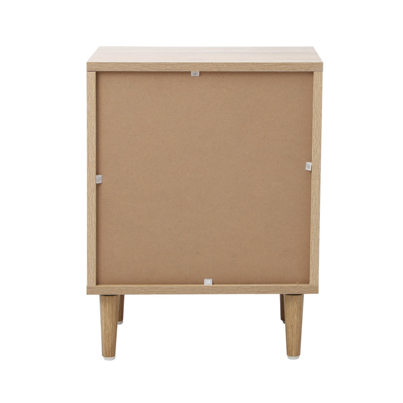 Oikiture Bedside Tables Set of 2 Nightstand Wood