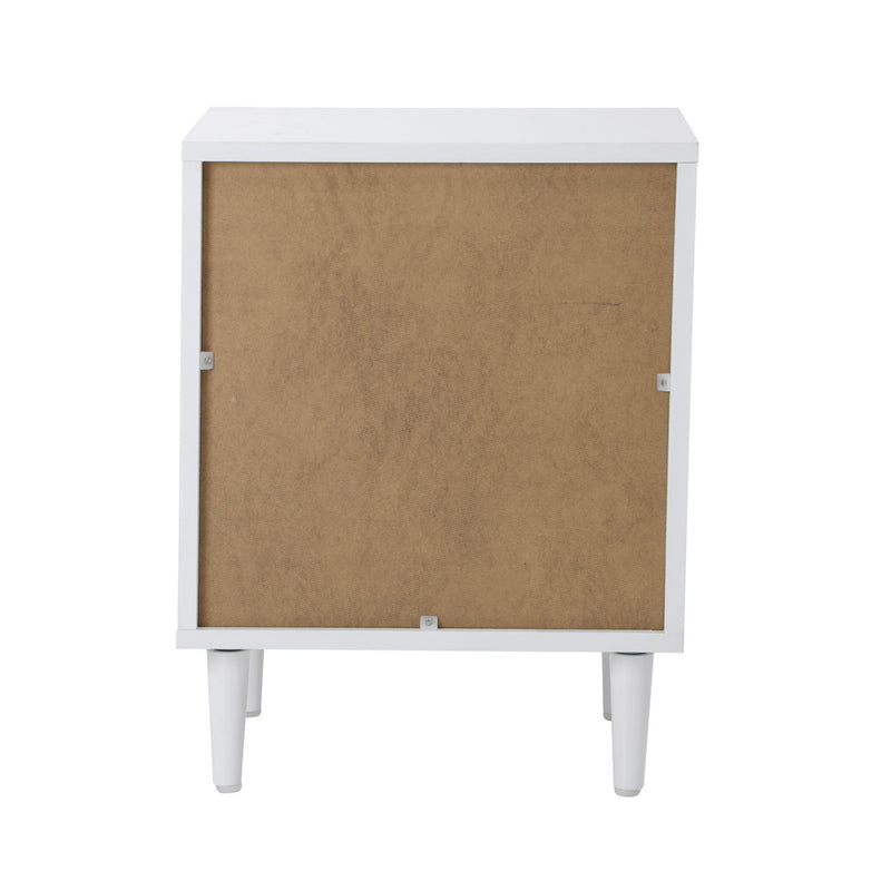 Oikiture Bedside Tables Set of 2 Nightstand White
