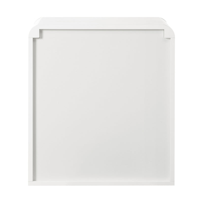 Oikiture Bedside Tables Set of 2 Display Shelf White