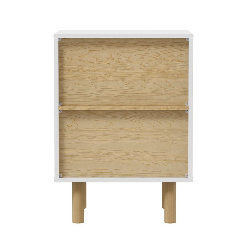 Oikiture Bedside Table Single Drawer Nightstand Kids Bedroom White